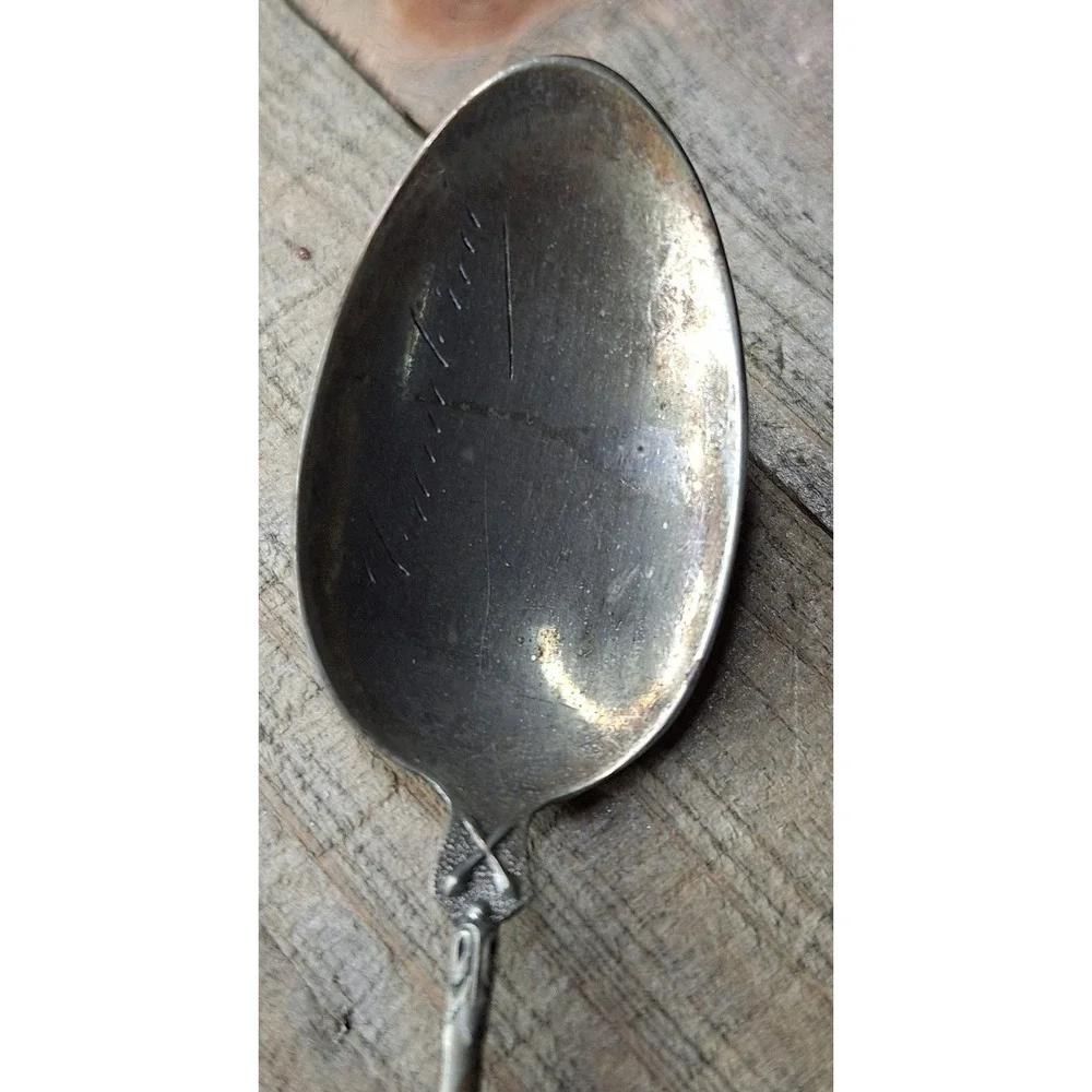 Vintage Cambrai France Souvenir Spoon Double Headed‎ Eagle Crest Heraldic